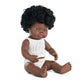 Miniland Doll 15'' African Girl (Box) - Made In Spain, Anatomically Correct, Quality