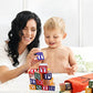 Skoolzy Abc Wooden Blocks For Toddlers 30 Wood Alphabet Blocks Montessori Stacking Letter Preschool Learning Toys Develop Language Skills Boys And Girls Ages 2+ Includes Ebook & Storage Bag