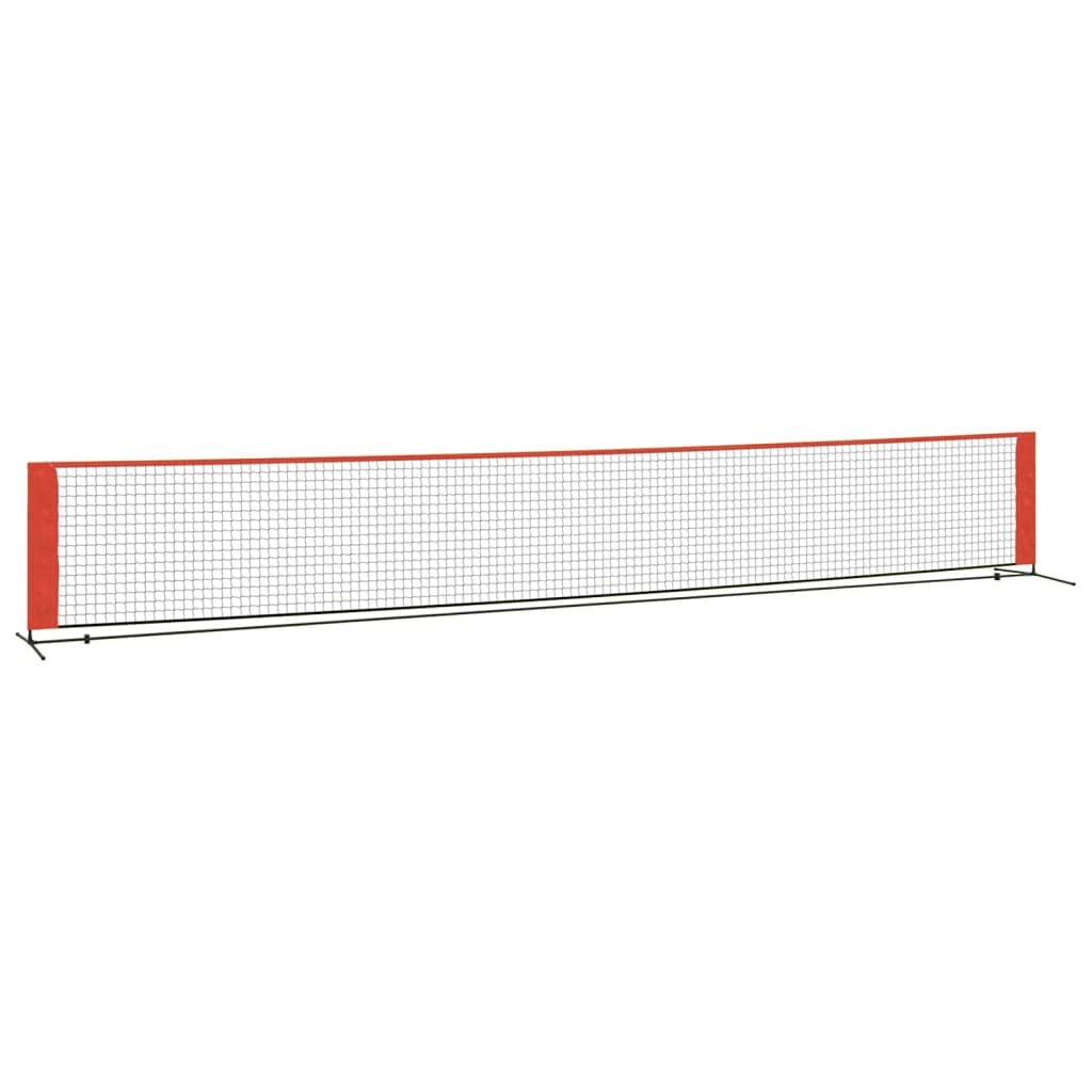 vidaXL Portable Tennis Net - Black and Red - Made of Polyester and Steel - Suitable for Indoor and Outdoor - Easy to Assemble an