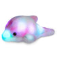 BSTAOFY 10 Light up Dolphin Stuffed Animal Night Light Colorful Glowing Dolphin Soft LED Plush Toys Gift for Kids on Christmas