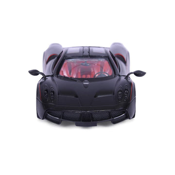 Motormax Pagani Huayra Matt Black With Red Interior 1/24 Diecast Model Car