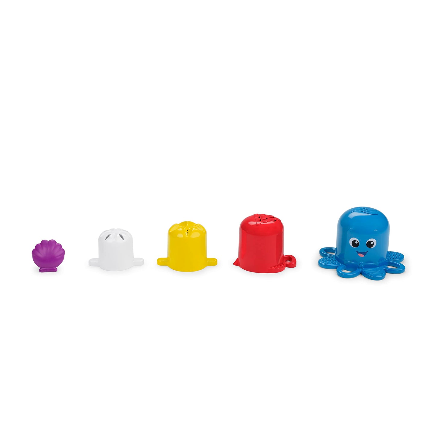 Baby Einstein Ocean Explorers Sensory Stacking Cups, Plastic, 1 Count, Ages 3 Months & Up, Model 13145