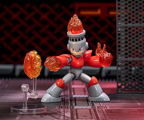 Mega Man 4'' Fire Man Action Figure, Toys For Kids And Adults