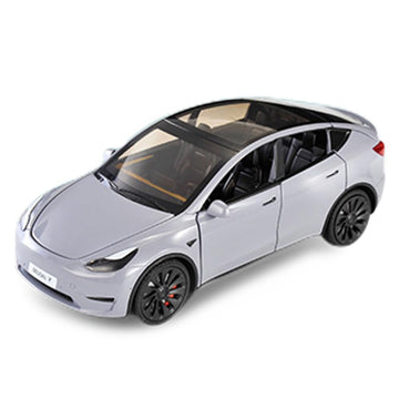 1/24 Model Y Toy Car, Alloy Diecast With Light, Big Model Y Diecast For Kids & Adults, Birthday Gift (Gray)