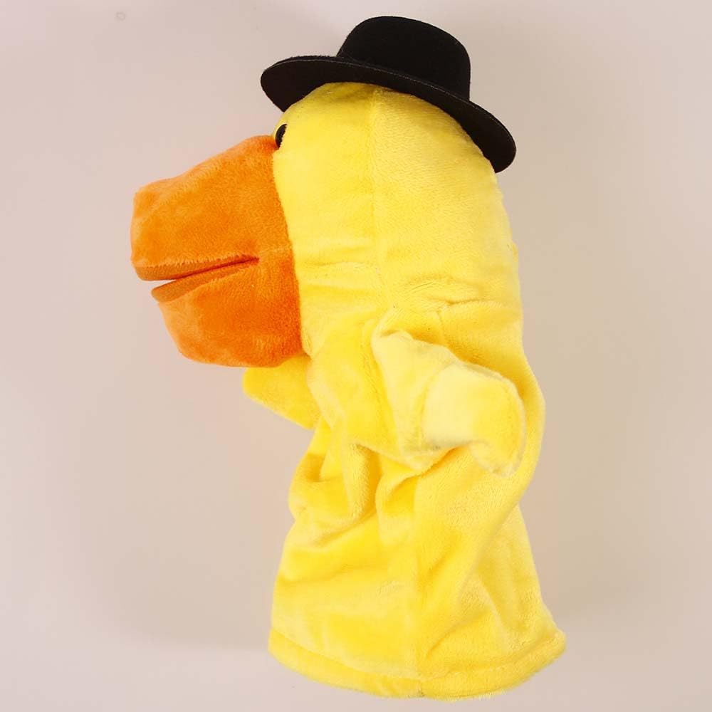 Lanxitown Little Yellow Duck Farm Animal Finger Puppets - Plush Soft Hand Puppets with Movable Mouth for Kids