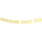 Awesome Since 1934 Banner Pre-Strung Happy 90Th Birthday Banner Gold Glittery 90 Ninety Years Old Birthday Party Decorations For