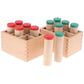 Urjix Montessori Sensorial Material Toy  Sound Cylinder Box Set Wooden Toy