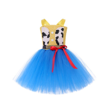Wyyxxt Girls Cowgirl Princess Costume Birthday Party Dress Halloween Cosplay Outfits(6-7 Years,Yellow)