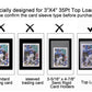 D DACCKIT Toploader Binder - 16-Pocket, Large, Navy Blue, Holds 640 Toploaders, Leather Model A for Trading/Sports Cards