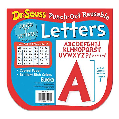 Dr Seuss 7In Punch Out Letters Red