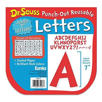 Dr Seuss 7In Punch Out Letters Red