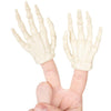 Accoutrements Archie McPhee Funny Glow-in-The-Dark Skeleton Finger Hands: Spooky Set of 2 Novelty Finger Puppets for Tiny, Eerie