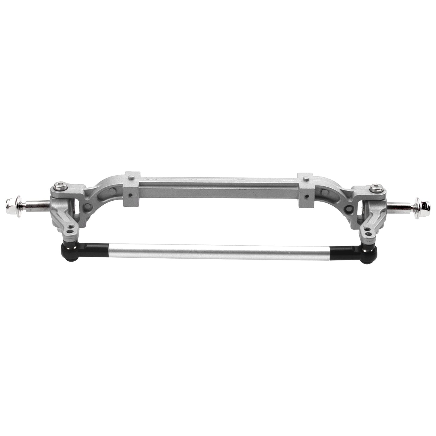 Vgoohobby Metal Front Axle Steering Link Rod Pole Wheel Axle Compatible with Tamiya 1/14 RC Tractor Truck (Silver)