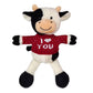 Yukouqian Cow Stuffed Animal Cow Plush Doll Toy 11.8 Inch For Girls Boys Christmas (Cow Red Clothes)