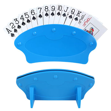 Plzoslly 2 Pack Playing Card Holder, Plastic Playing Card Game Tray For Kids Adult Seniors, Hands Free Card Holder For Family Ga