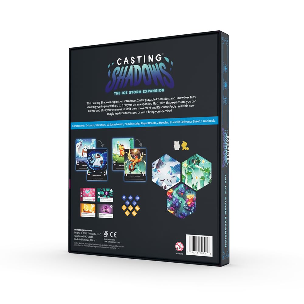 Unstable Games Casting Shadows: The Ice Storm Expansion Pack - Card Game Expansion, Model 6963-CS-EXP1, Paper Material