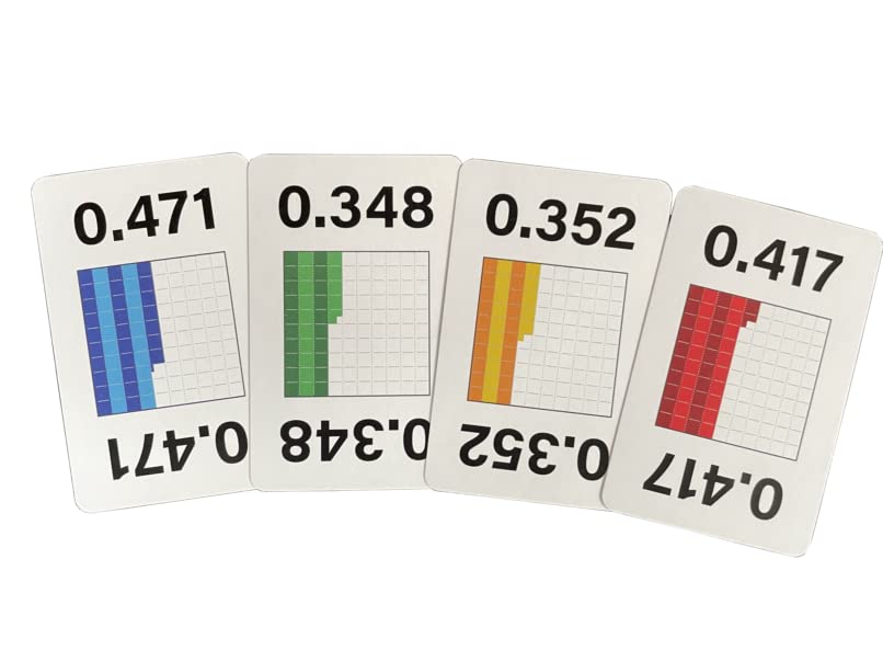 Math Magic Decimal War Card Game - Cardstock - Multicolor - Read and Compare Decimal Numbers