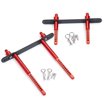 RC-Hub 1Set Body Post Mounts Metal Front and Rear Shell Column for 1:10 Axial SCX10 90046 90047 RC Car (Red)