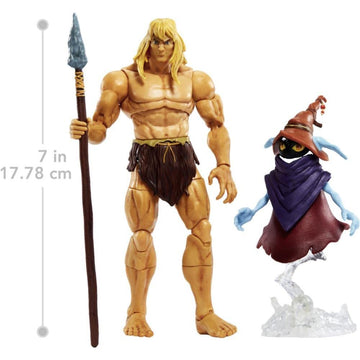 Masters of the Universe Masterverse Revelation Savage He-Man Action Figure with 30+ Articulated Joints  3   Harness & Orko Figure with Floating Base  7-inch Motu Collectible Gift