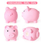 PJDRLLC Large Piggy Bank - Unbreakable Plastic Coin Bank for Kids, Pink, Model FD-61