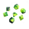 Chessex Gemini Polyhedral -Yellow with Silver 7-Die Set w 7, One Size, Green