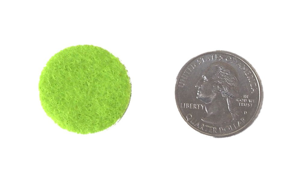Playfully Ever After Light Green Felt Circle Stickers (1 inch - 100pc)