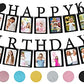 Sweet 16 Birthday Decorations Photo Banner In Black Pre-Assembled - Sweet 16 Banner With Sixteen Photo Card Frames Party Supplie