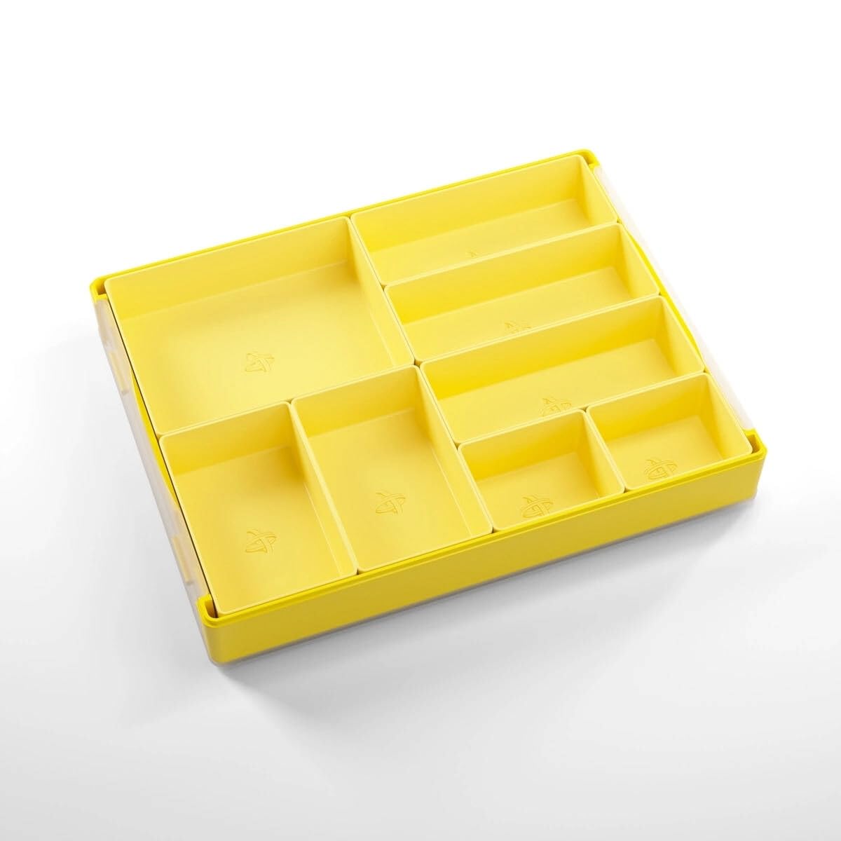 Token Silo Card Add On - 3-Piece Set Of Game Trays, Holds Game Cards, Tokens, Dials And Dice, Organize Lcg, Tcg And Board Game Accessories, Modular Design, Yellow Color, Made By Gamegenic