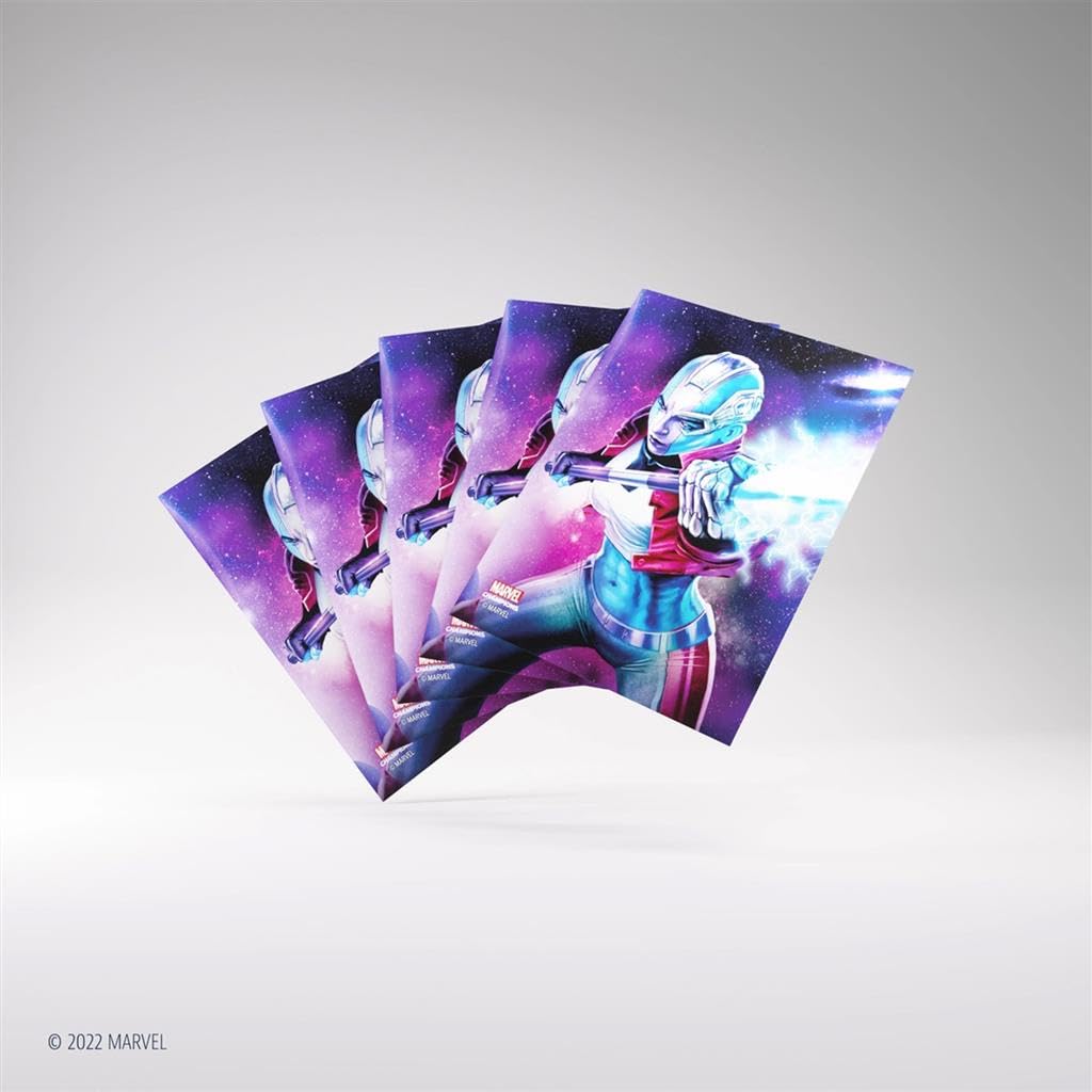 Gamegenic Marvel Champions The Card Game Official Nebula Fine Art Sleeves Pack Of 50 Art Sleeves And 1 Clear Sleeve Card Game Holder Use With Tcg And Lcg Games Made By Fantasy Flight Games