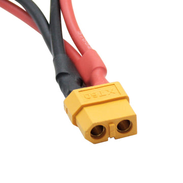 Maixbomr Short XT60 Parallel Battery Connector Cable,14AWG 1 Female to 2 Male Y Splitter Adapter Cable,10cm/3.93inch for RC Mult