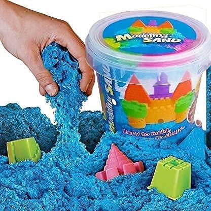 Dweezhet Play Sand Bucket Activity Toy Clay Kit With 5 Pieces Mould Beach Toys For Children Clay(1 Kg)