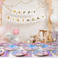 Scione 96 Pcs Pink Girl Plates And Napkins Party Supplies Rainbow Birthday Party Tableware Set Perfect For Girls Birthday Party Decorations Serves 24 Guests