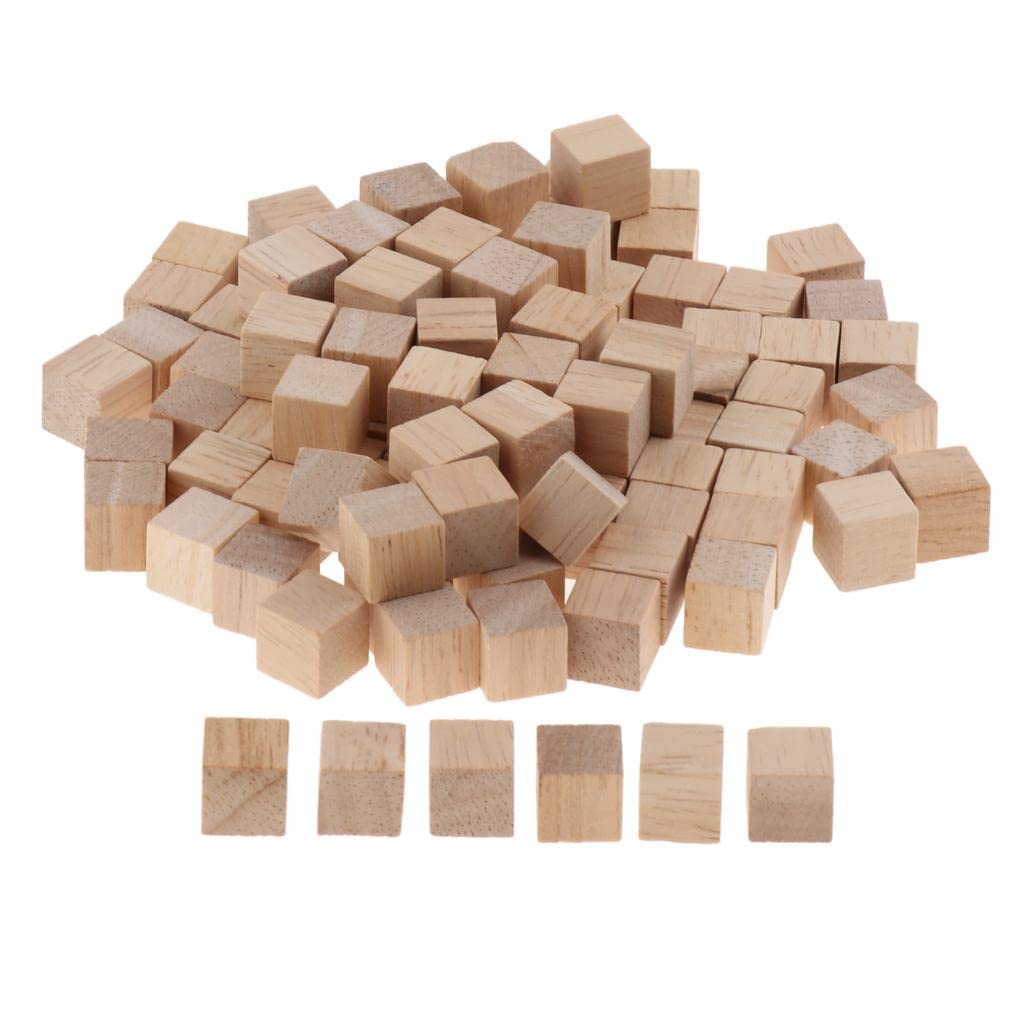 Enakshi Lot 100Pcs Natural Wooden Building Blocks Bricks Cubes Set Pine Wood Eco Toy Toys & Hobbies|Preschool Toys & Pretend Pla