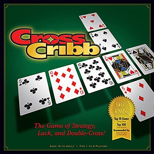 CrossCribb Strategy Family Board Game - Fun Twist on Traditional Cribbage - Green Cardstock