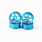 KingVal Replacement 4PCS Metal Wheel Rim Wheel Hub RC Parts Compatible with WLtoys K989 284131 284010 1/28 RC Car (Blue)