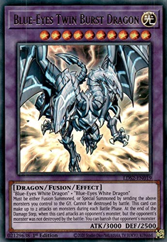Blue-Eyes Twin Burst Dragon - Lds2-En019 - Ultra Rare - 1St Edition