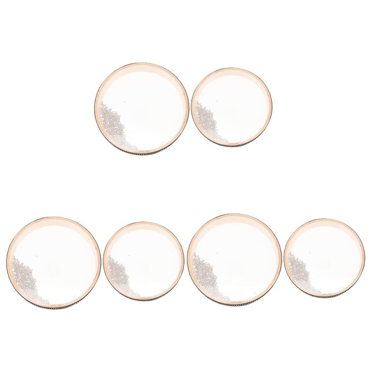 Excluzo 6 Pcs Transparent Wave Drum Child Ocean Drum Wood