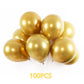 Gold Metallic Balloons 100Pcs 12 Inch Helium Balloons For Birthday Graduation Baby Shower Wedding Anniversary Party Decorations