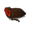 3.75X4' Black Velvet Dice Bag With Red Satin Lining