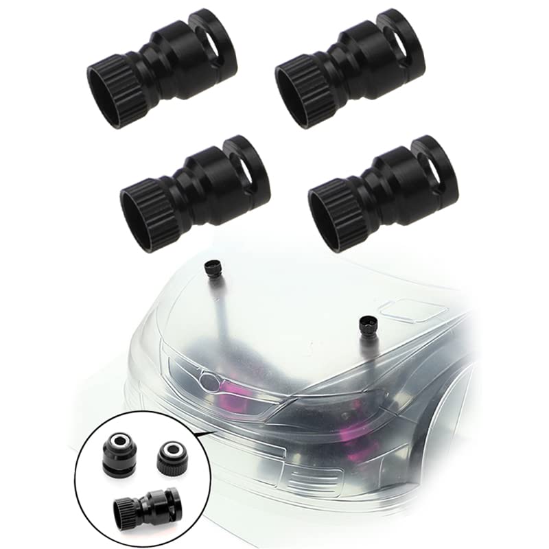 4Pcs ShareGoo Metal RC Body Shell Mount Column Hole Locator for 4-6mm RC Car Shell Compatible with HSP HPI Tamiya Axial 1/10 RC