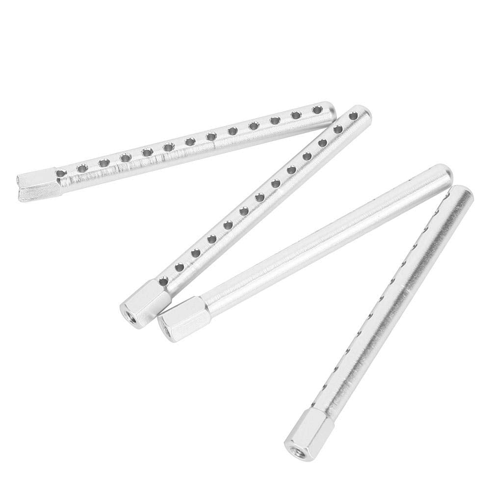 T best RC Car Shell Column, 4Pcs Aluminum Alloy RC Car Body Shell Post Holder RC Spare Parts for 1/10 122037(Silver) Rc Body Pos