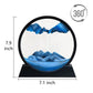 ANXUS Moving Sand Art Picture in Motion Round Glass 3D Deep Sea Sandscape Display Flowing Sand Frame, Sensory Relaxing Desktop H