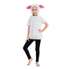 Villagepageme Kids Animal Costume Unisex Fleece Hooded Vest Cute Sheep Costume Christmas Outfit For Boys Girls (White, 7-8 Years
