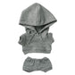 Niannyyhouse 10Cm Plush Doll Clothes Elastic Solid Sportswear Suits Hoodie Pants Soft Stuffed Plush Toy Dress Up Accessories (Gr