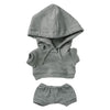 Niannyyhouse 10Cm Plush Doll Clothes Elastic Solid Sportswear Suits Hoodie Pants Soft Stuffed Plush Toy Dress Up Accessories (Gr