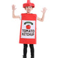 Seasons Mustard Costume Ketchup Cosplay Halloween Costume For Child 4-9 Years (Red Ketchup)