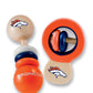 Babyfanatic Wood Rattle 2 Pack - Nfl Denver Broncos - Officially Licensed Baby Toy Set