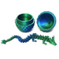 Fuisylr 3D Printed Dragon Egg,Dragon Eggs With Dragon Inside,Crystal Dragon Fidgets Toys,Full Articulated Dragon Dragon In Egg,A