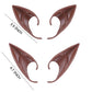 Cooljoy 2 Pairs Elf Ears Brown Black Cosplay Fairy Elf Pixie Vampire Ears Soft Halloween Accessories