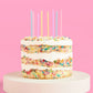 xo, Fetti Skinny Pastel Happy Birthday Party Candles - 8 Pieces | Cute Bday Supplies, Fun Cake Decorations